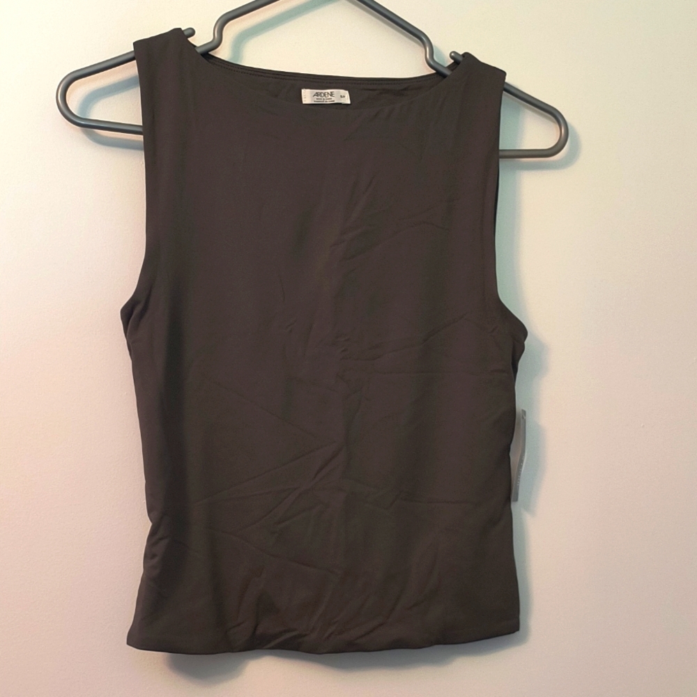 NWT grey contour boat neck tank